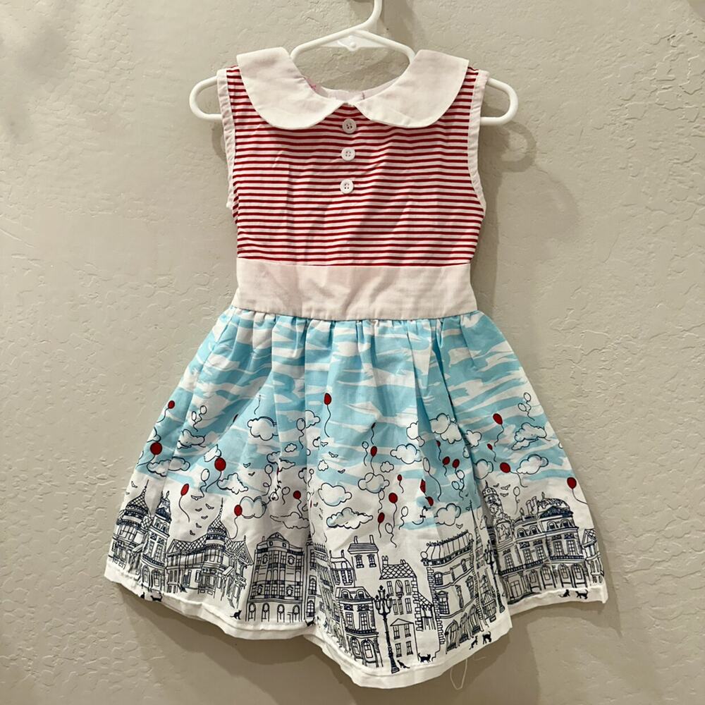 Sweet Charlotte Collared Cityscape Dress